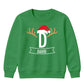 Personalised Antler Santa Name Christmas Kids Sweatshirt