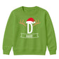 Personalised Antler Santa Name Christmas Kids Sweatshirt