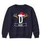 Personalised Antler Santa Name Christmas Kids Sweatshirt