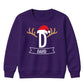 Personalised Antler Santa Name Christmas Kids Sweatshirt