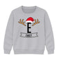 Personalised Antler Santa Name Christmas Kids Sweatshirt
