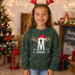 Personalised Antler Santa Name Christmas Kids Sweatshirt