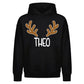 Personalised Antlers Custom Name Christmas Oversized Hoodie
