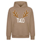 Personalised Antlers Custom Name Christmas Oversized Hoodie