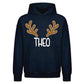 Personalised Antlers Custom Name Christmas Oversized Hoodie
