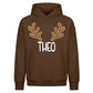 Personalised Antlers Custom Name Christmas Oversized Hoodie