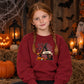 Personalised branch initial art Halloween Kids Sweatshirt