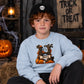 Personalised branch initial art Halloween Kids Sweatshirt
