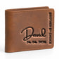 Personalised Brother By Choice Engraved Name Date Wallet