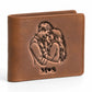 Personalised Couple Photo Engraved Initials Bifold Wallet
