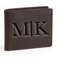 Personalised Custom Monogram Initials Bifold Leather Wallet