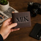 Personalised Custom Monogram Initials Bifold Leather Wallet