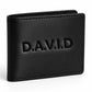 Personalised Custom Name Embossed Leather Bifold Wallet