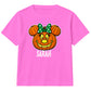 Personalised cute bow pumpkin name Halloween Kids T-Shirt