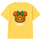 Personalised cute bow pumpkin name Halloween Kids T-Shirt