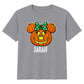Personalised cute bow pumpkin name Halloween Kids T-Shirt