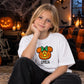 Personalised cute bow pumpkin name Halloween Kids T-Shirt