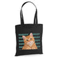 Personalised dog photo with repeating name canvas Tote Bag
