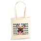 Personalised dog photo with repeating name canvas Tote Bag