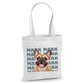 Personalised dog photo with repeating name canvas Tote Bag