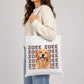Personalised dog photo with repeating name canvas Tote Bag