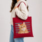 Personalised dog photo with repeating name canvas Tote Bag