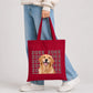 Personalised dog photo with repeating name canvas Tote Bag