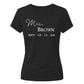 Personalised Established Mrs Wedding Date Bride Ladies T-Shirt