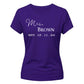 Personalised Established Mrs Wedding Date Bride Ladies T-Shirt