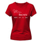 Personalised Established Mrs Wedding Date Bride Ladies T-Shirt