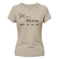 Personalised Established Mrs Wedding Date Bride Ladies T-Shirt
