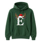 Personalised festive reindeer initial graphic Christmas Unisex Hoodie