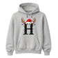 Personalised festive reindeer initial graphic Christmas Unisex Hoodie