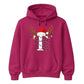 Personalised festive reindeer initial graphic Christmas Unisex Hoodie