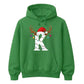Personalised festive reindeer initial graphic Christmas Unisex Hoodie