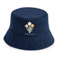 Personalised Floral Wildflower Name Adult Bucket Hat