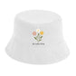 Personalised Floral Wildflower Name Adult Bucket Hat