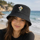 Personalised Floral Wildflower Name Adult Bucket Hat