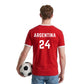 Personalised Football Custom Name & Number Country T-Shirt