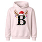 Personalised initial glowing light Christmas Kids Hoodies