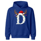 Personalised initial glowing light Christmas Kids Hoodies