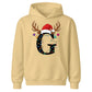 Personalised initial glowing light Christmas Kids Hoodies