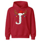 Personalised initial glowing light Christmas Kids Hoodies