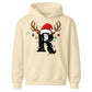 Personalised initial glowing light Christmas Kids Hoodies