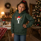 Personalised initial glowing light Christmas Kids Hoodies