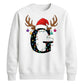 Personalised initial monogram Christmas Unisex Sweatshirt