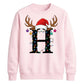Personalised initial monogram Christmas Unisex Sweatshirt