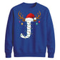 Personalised initial monogram Christmas Unisex Sweatshirt