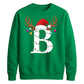 Personalised initial monogram Christmas Unisex Sweatshirt