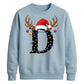 Personalised initial monogram Christmas Unisex Sweatshirt